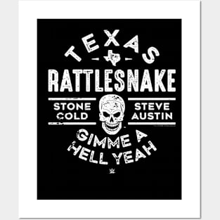 Stone Cold Steve Austin Texas Rattlesnake Hell Yeah Posters and Art